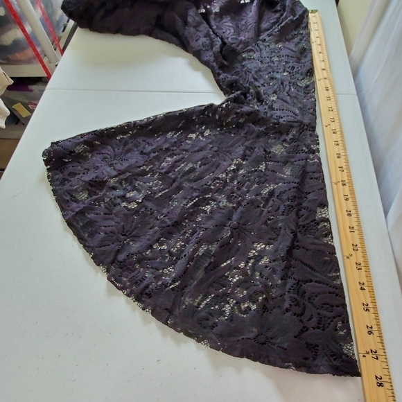 NWT Fashion to Figure Drama Sleeve Lace Jumpsuit 2X Straight Leg Stretch Goth - Picture 12 of 16